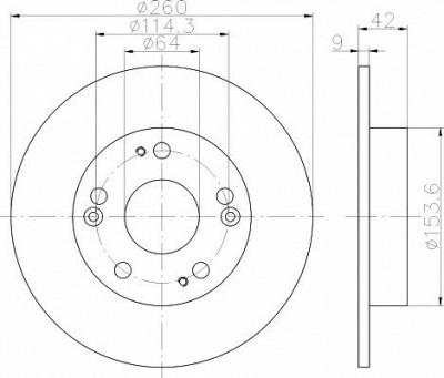 HELLA PAGID 8dd355114321 -  Тормозной диск